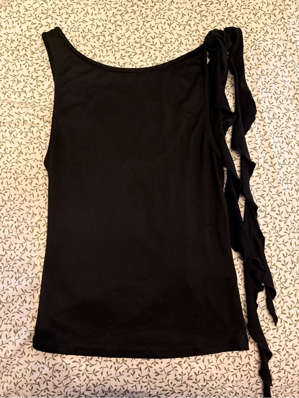 Kimchi Blue Black Top with Ruffle